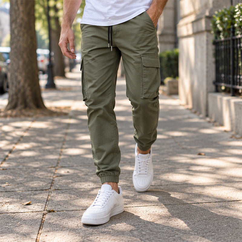 ✨ Pantalon cargo décontracté pour homme, avec cordon de serrage : facile à porter en extérieur 👖