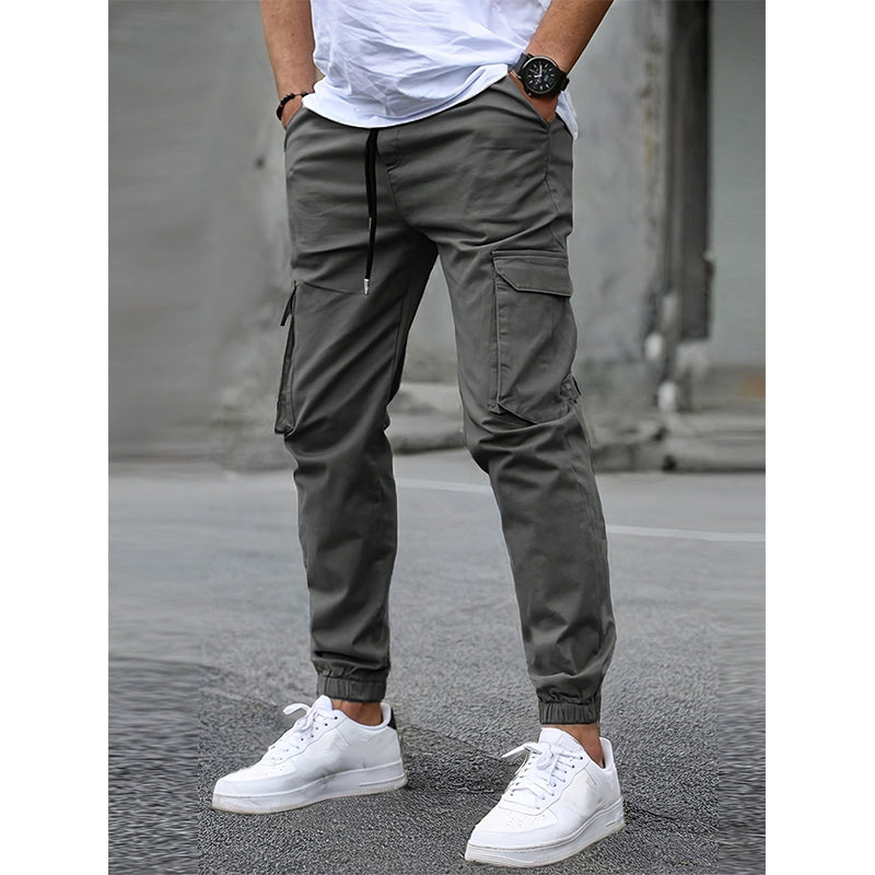 ✨ Pantalon cargo décontracté pour homme, avec cordon de serrage : facile à porter en extérieur 👖