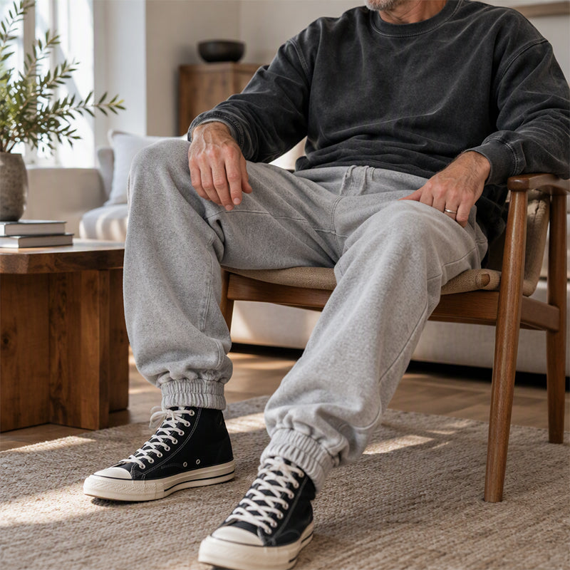 ✨ Pantalon de survêtement homme en denim lavé — décontracté, sportif, facile à porter 👖