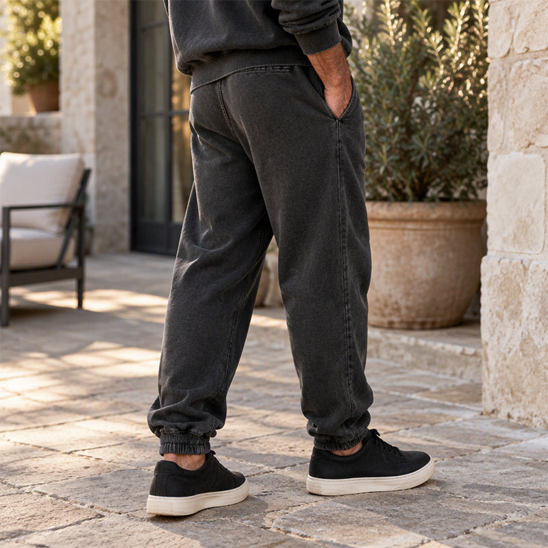 ✨ Pantalon de survêtement homme en denim lavé — décontracté, sportif, facile à porter 👖