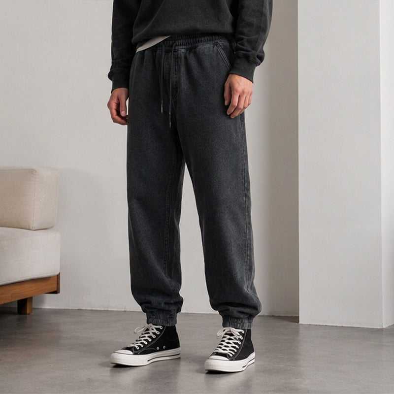 ✨ Pantalon de survêtement homme en denim lavé — décontracté, sportif, facile à porter 👖