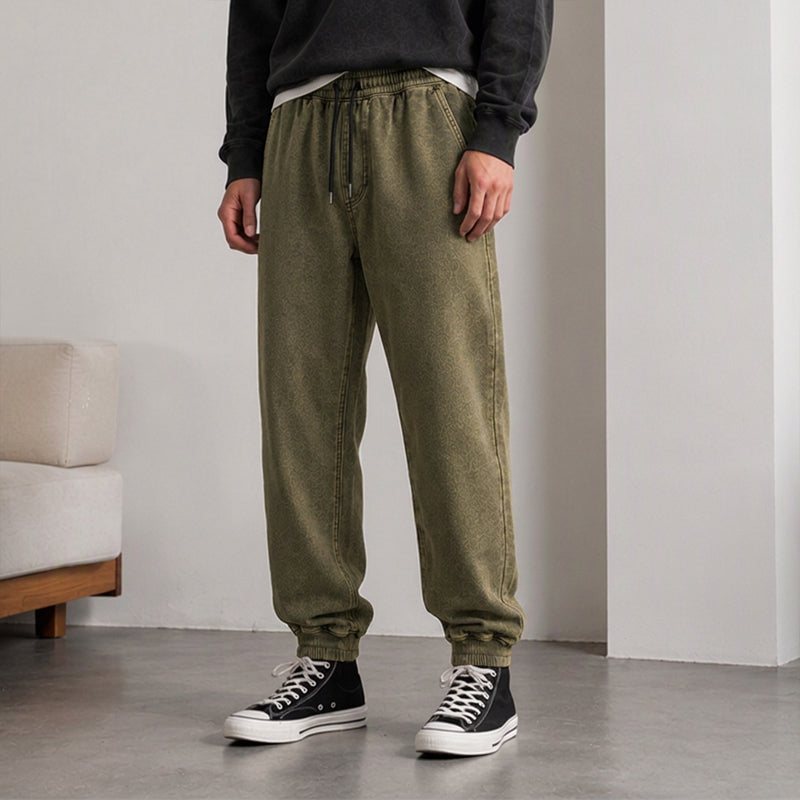 ✨ Pantalon de survêtement homme en denim lavé — décontracté, sportif, facile à porter 👖
