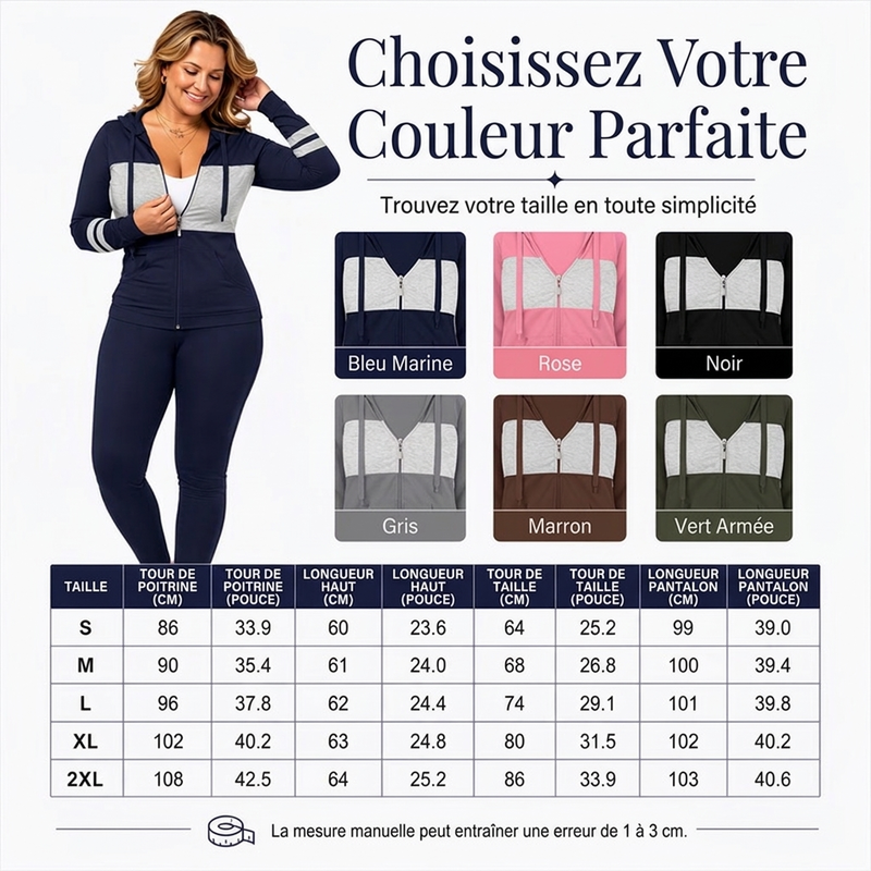 ✨ Ensemble 2 pièces pour femme : sweat à capuche et pantalon, facile à porter au quotidien 👖