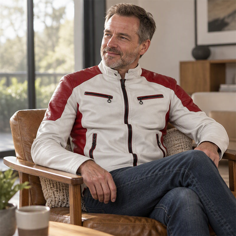✨ Veste à patchs à col montant pour homme, esprit vintage : facile à porter au quotidien 🧥