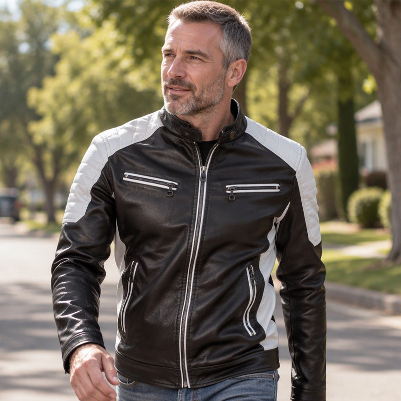 ✨ Veste à patchs à col montant pour homme, esprit vintage : facile à porter au quotidien 🧥