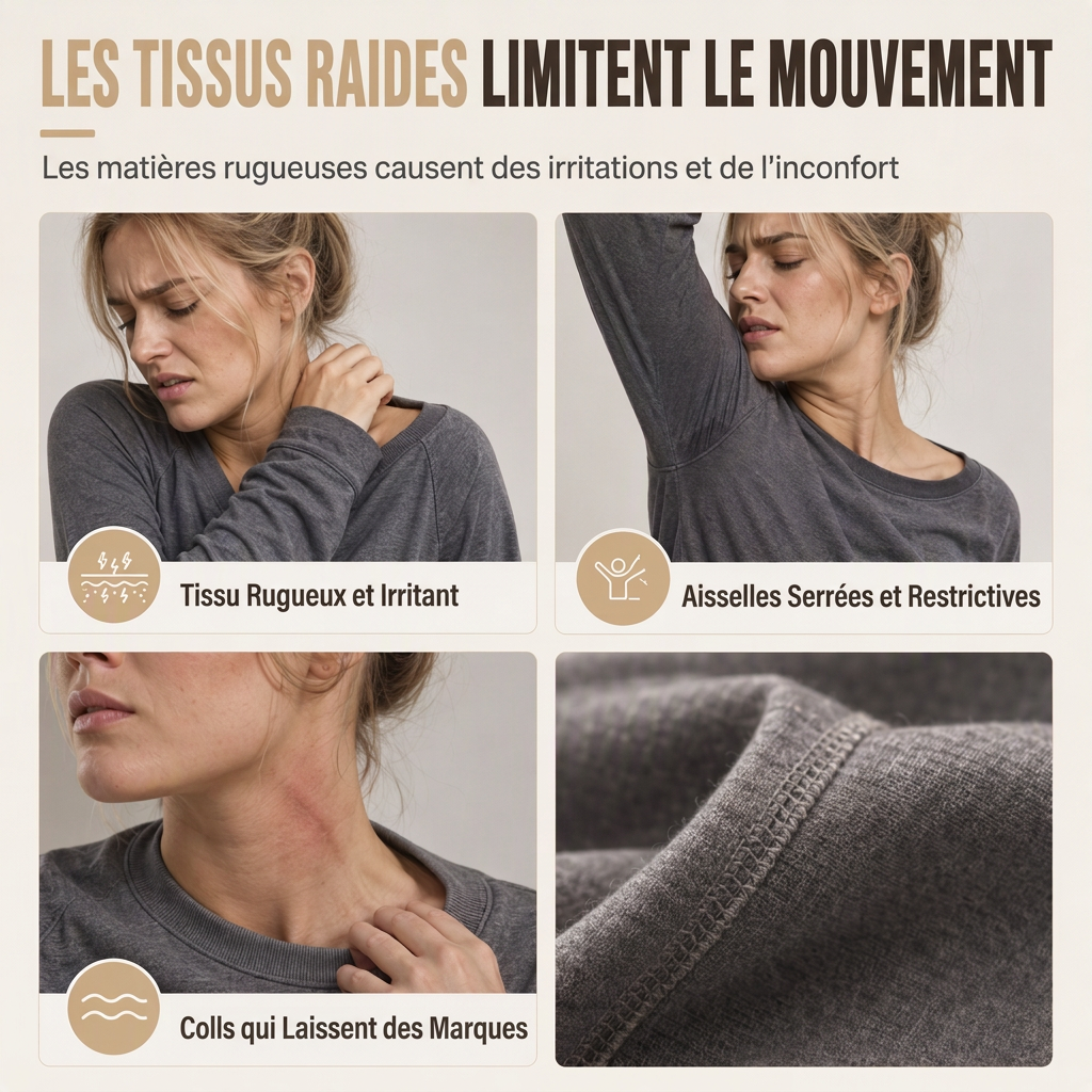✨ T-shirt femme à manches longues et col rond, color-block : facile à porter au quotidien 👕