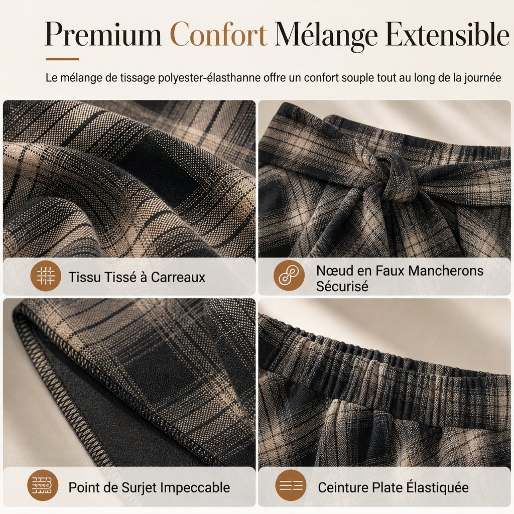 ✨ Jupe pour femme à carreaux, effet patchwork, asymétrique et taille haute : facile à porter au quotidien 👗