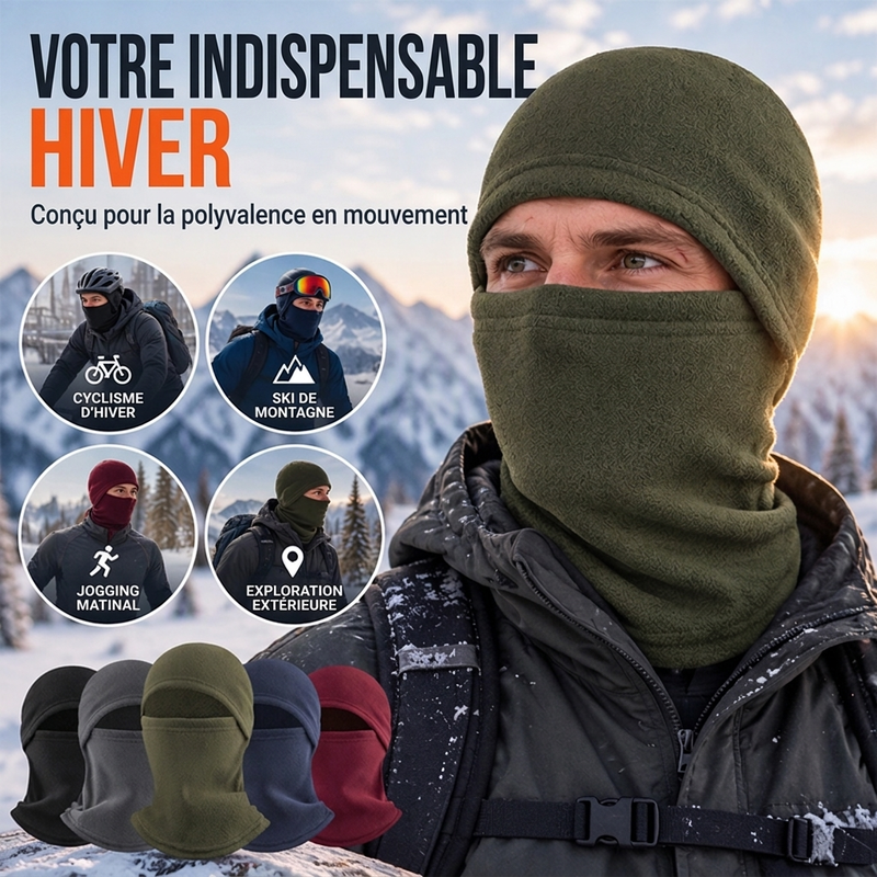 ✨ Cagoule de cyclisme pour l’hiver : thermique, coupe-vent et facile à porter 🚴