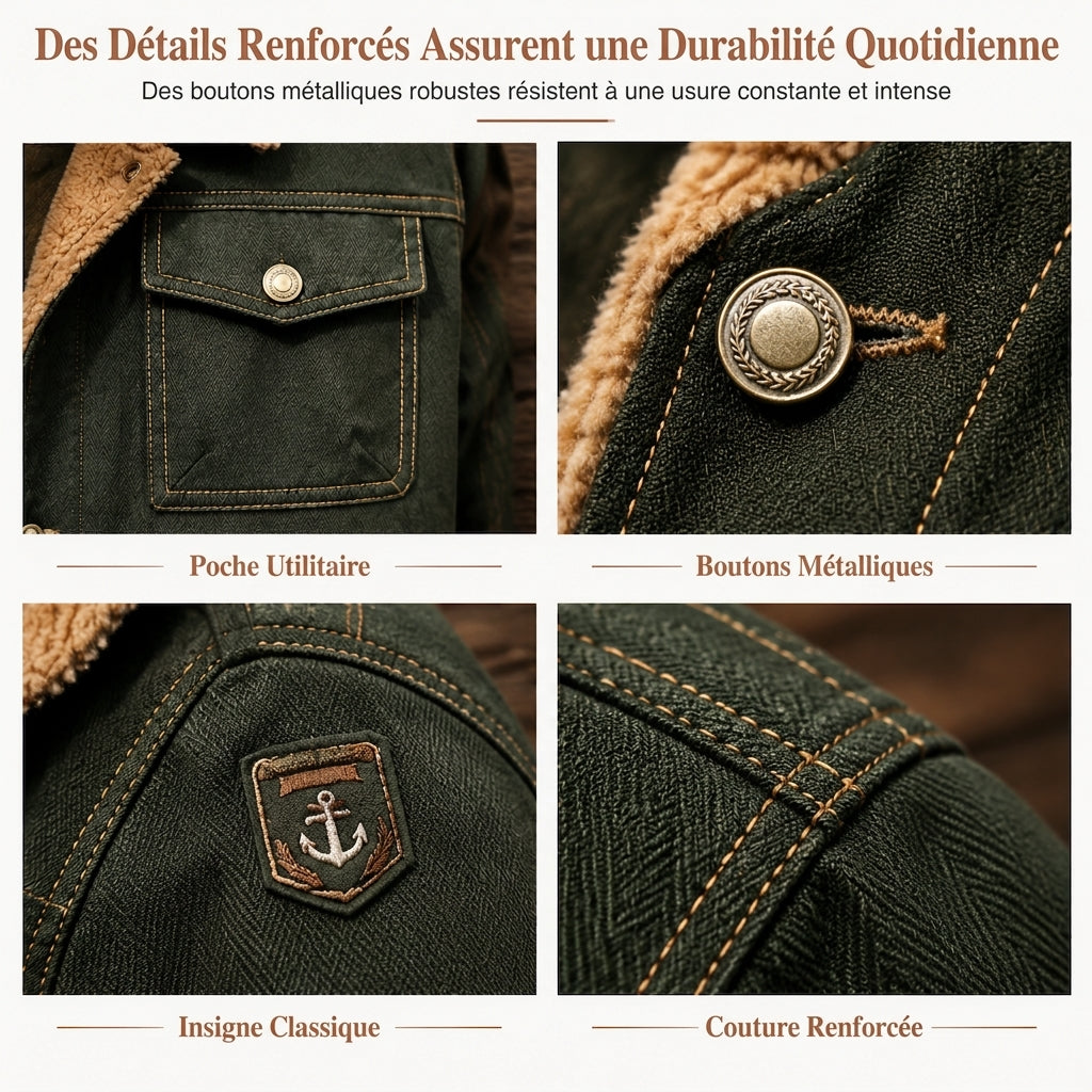 ✨ Manteau matelassé cargo décontracté à col rabattu pour homme : facile à porter au quotidien 🧥