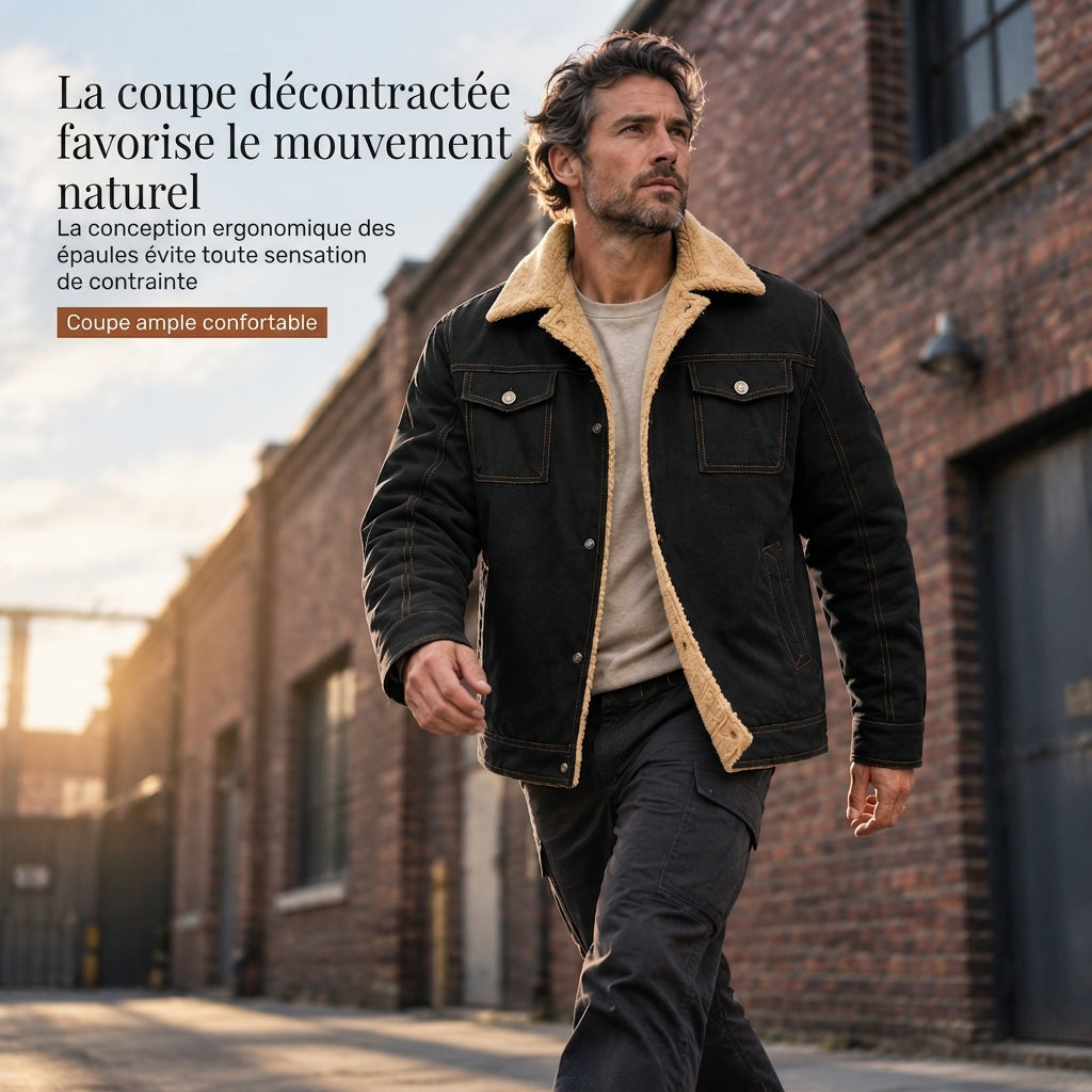 ✨ Manteau matelassé cargo décontracté à col rabattu pour homme : facile à porter au quotidien 🧥