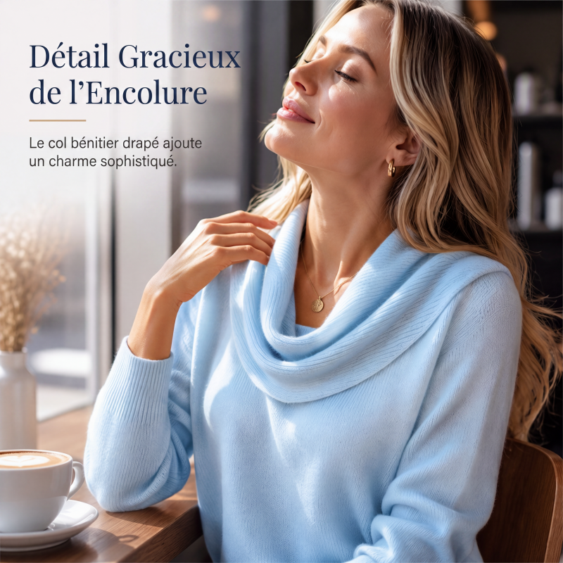 ✨ Pull en maille à col pailleté : tombé élégant et facile à porter au quotidien 🧶