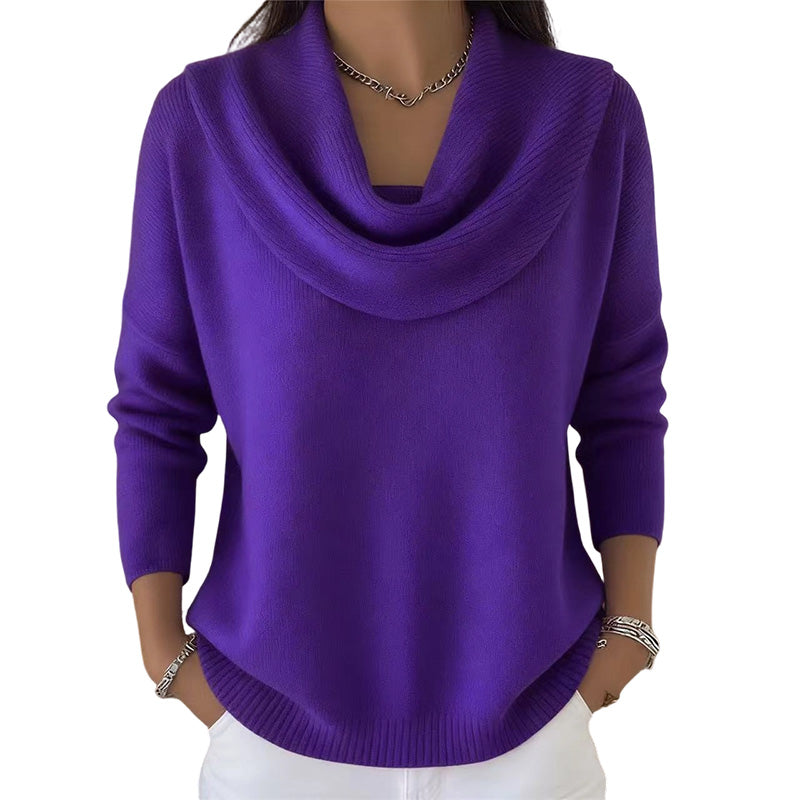 ✨ Pull en maille à col pailleté : tombé élégant et facile à porter au quotidien 🧶
