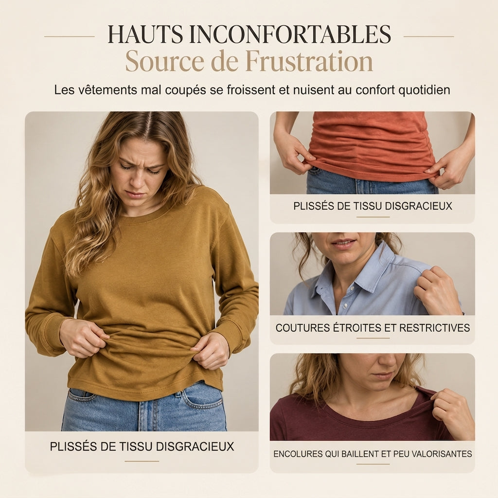 ✨ Haut femme col V à manches longues et taille froncée, coupe ajustée : facile à porter au printemps comme en automne 🌸