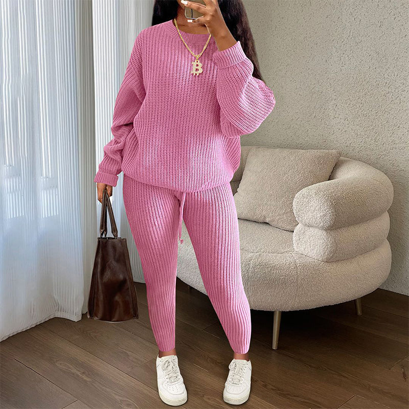 ✨ Cet ensemble 2 pièces pour femme en maille côtelée joue la carte décontractée — facile à porter au quotidien 🧶