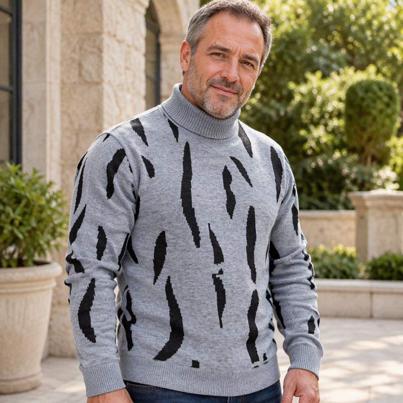 ✨ Pull col roulé pour homme, coupe slim et esprit casual : facile à porter au quotidien 🧶