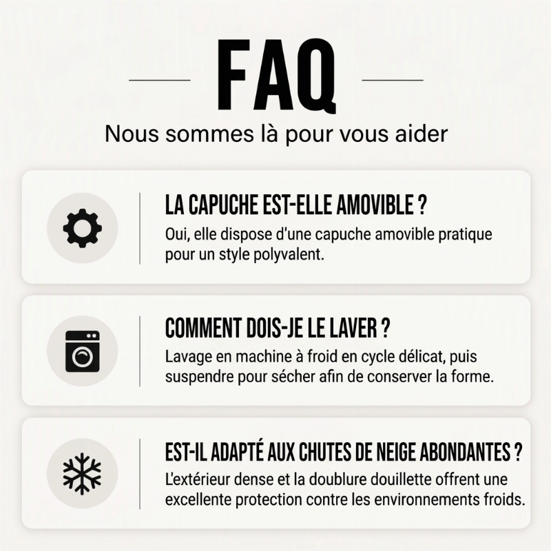 ✨ Veste d’hiver décontractée pour homme, capuche en fausse fourrure : facile à porter au quotidien 🧥