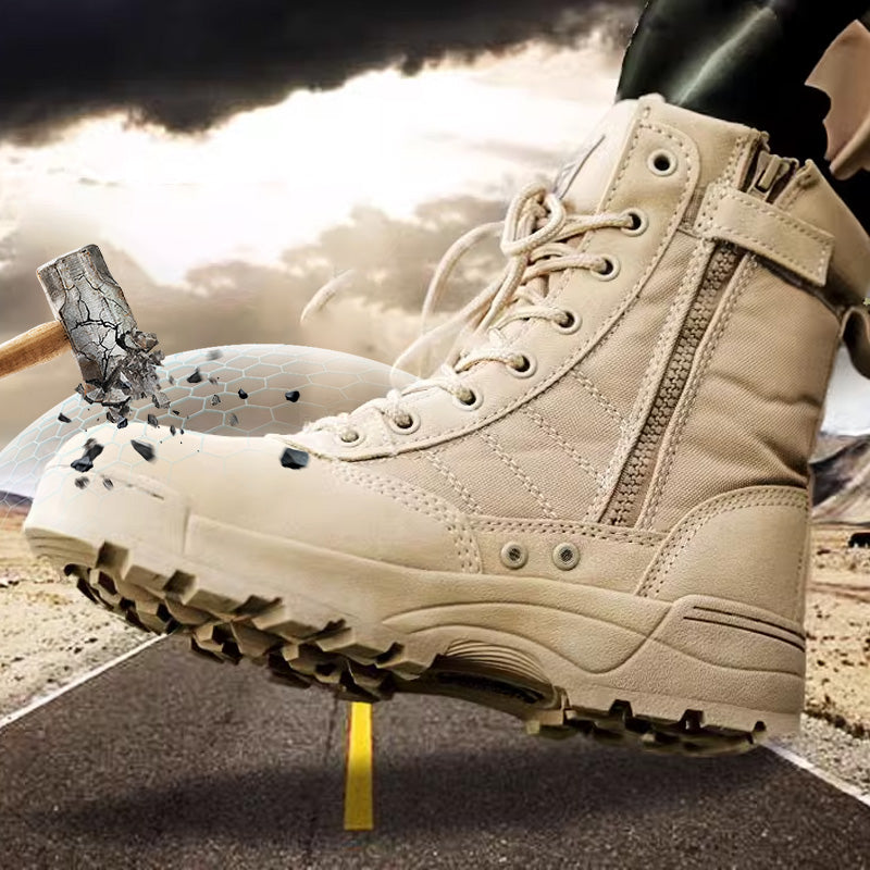 Bottes Tactiques Imperméables à Tige Haute en Extérieur pour Hommes