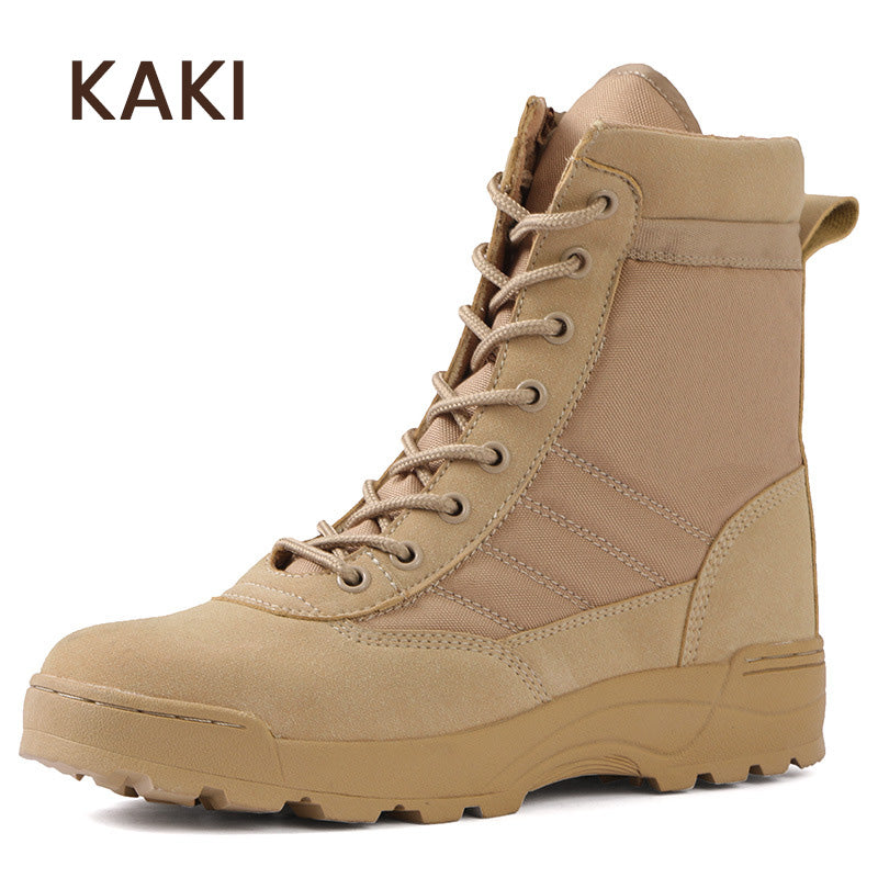 Bottes Tactiques Imperméables à Tige Haute en Extérieur pour Hommes