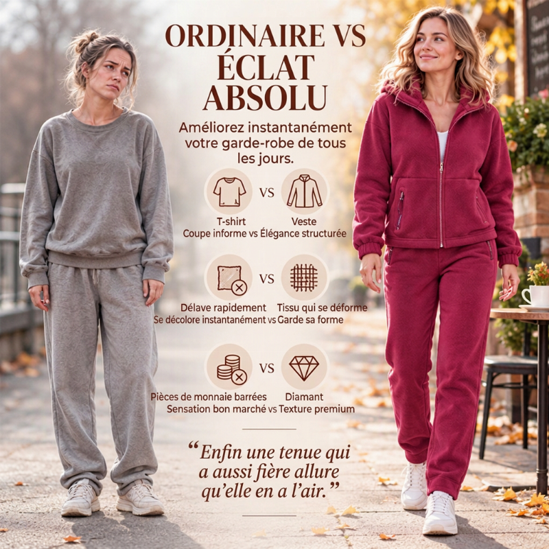 Ensemble veste et pantalon thermiques décontractés unisexe