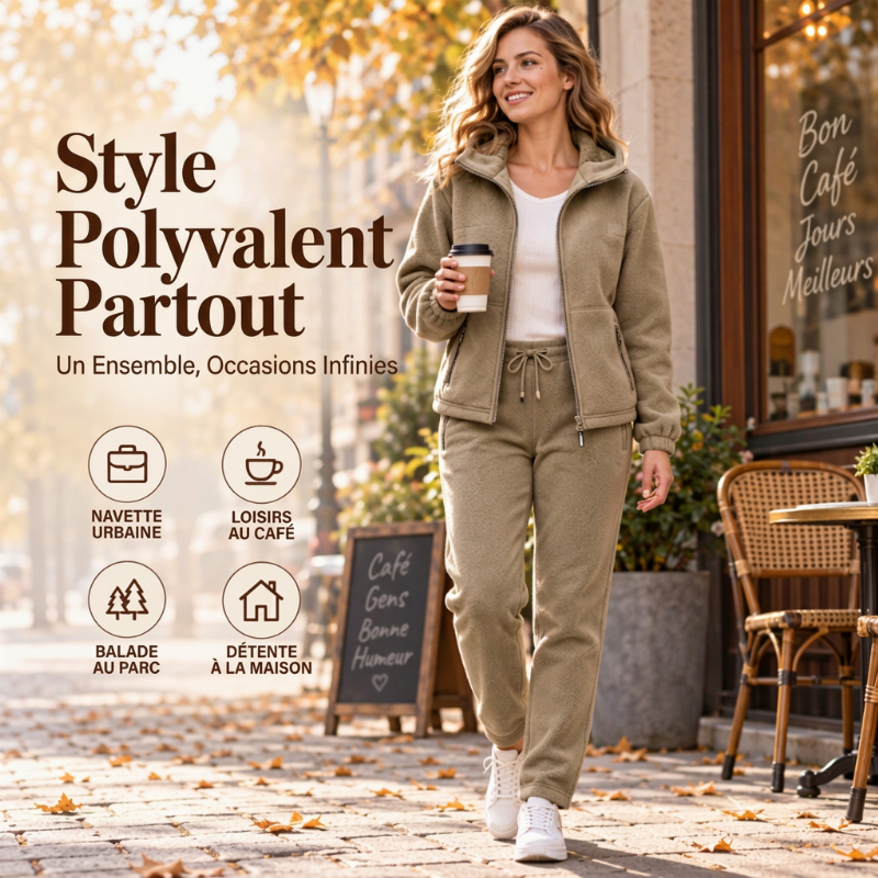 Ensemble veste et pantalon thermiques décontractés unisexe