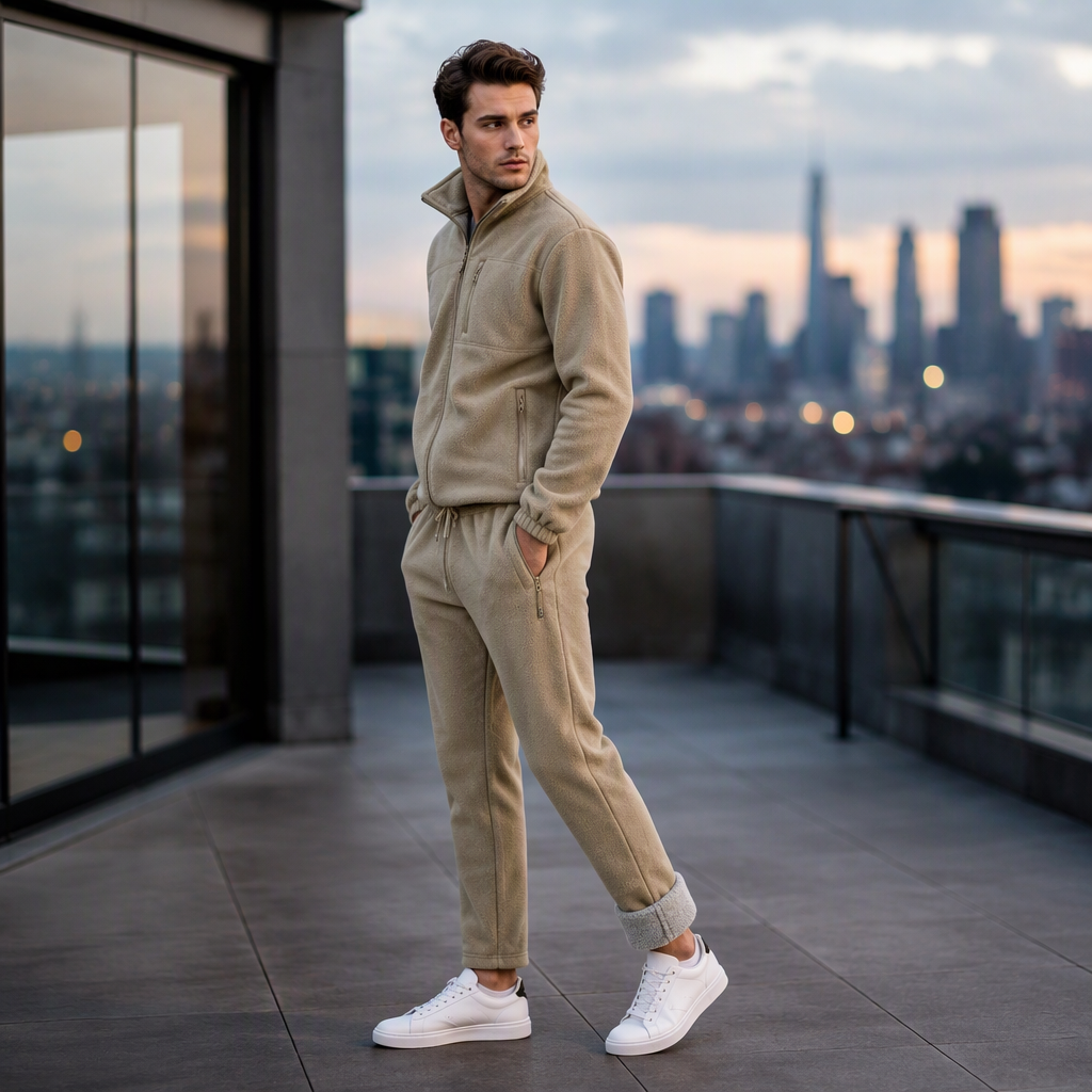 Ensemble veste et pantalon thermiques décontractés unisexe