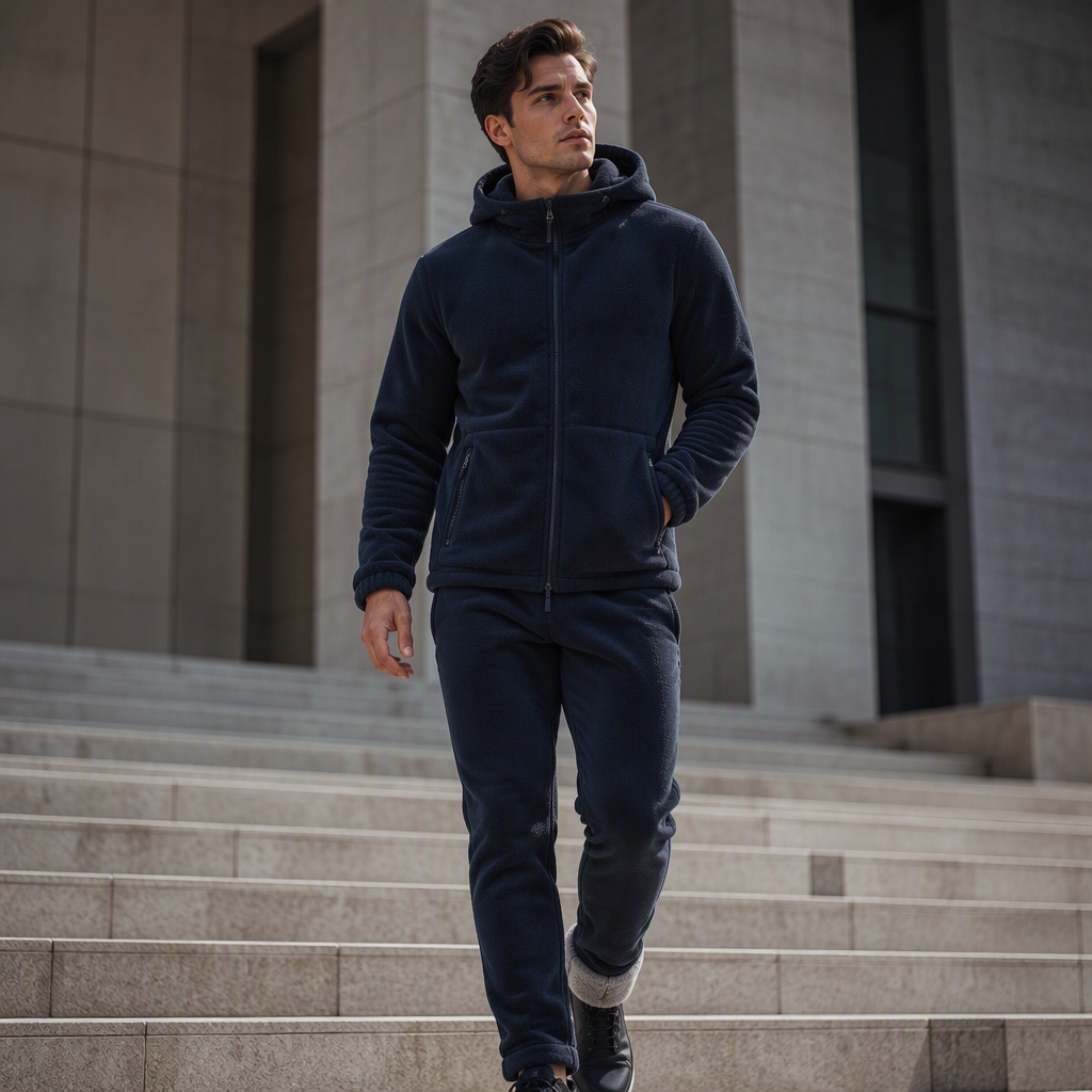 Ensemble veste et pantalon thermiques décontractés unisexe