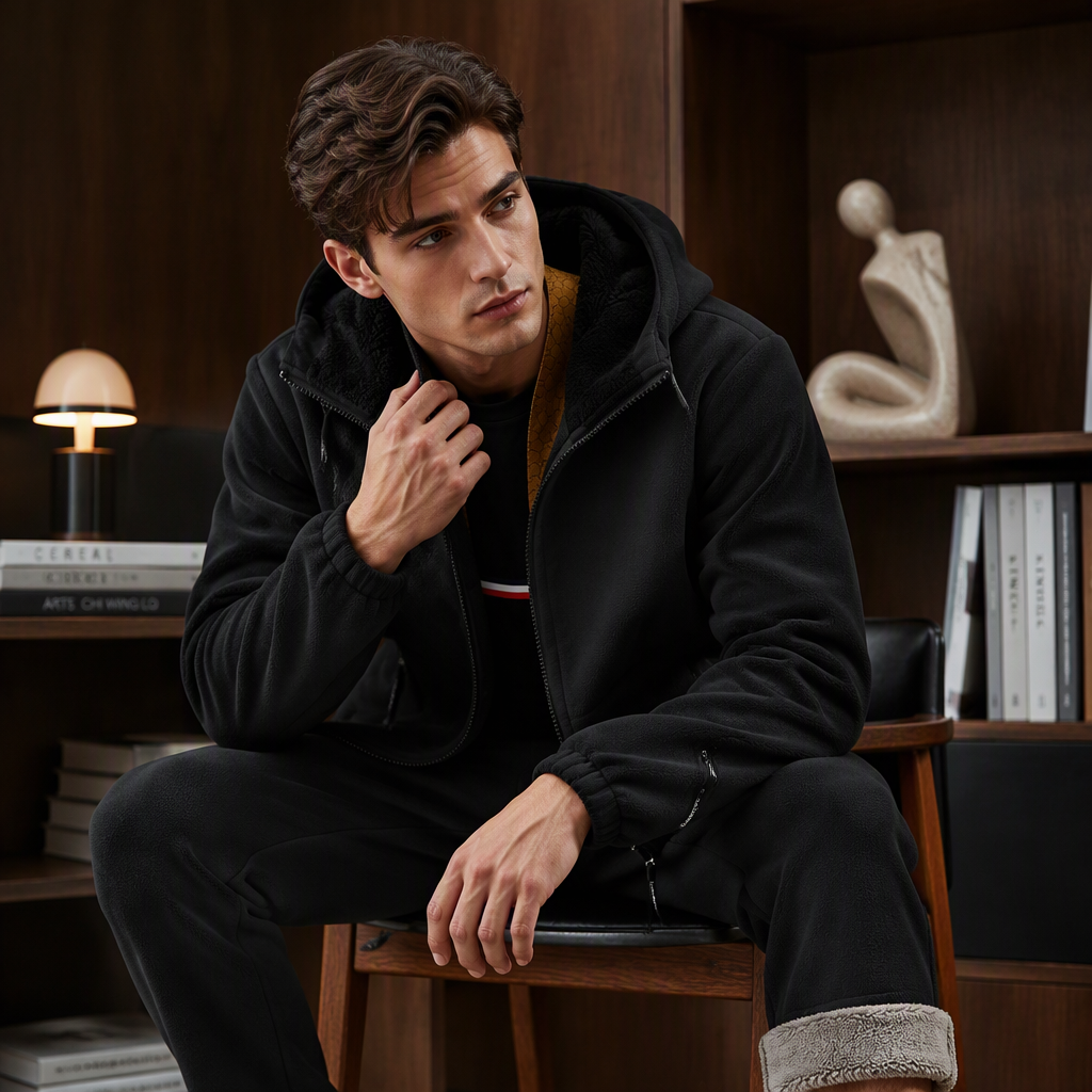 Ensemble veste et pantalon thermiques décontractés unisexe