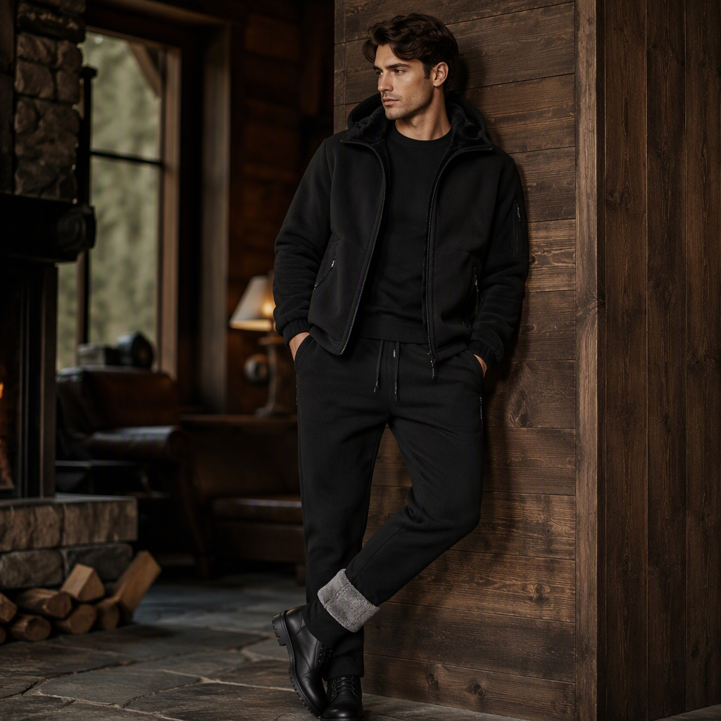 Ensemble veste et pantalon thermiques décontractés unisexe