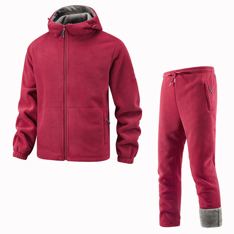 Ensemble veste et pantalon thermiques décontractés unisexe
