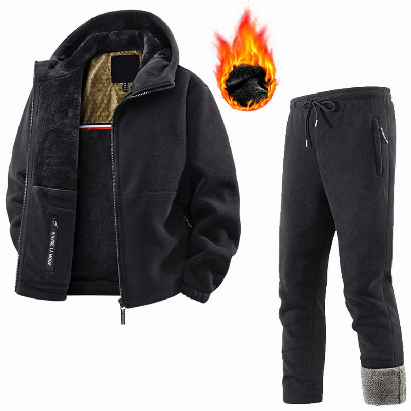 Ensemble veste et pantalon thermiques décontractés unisexe