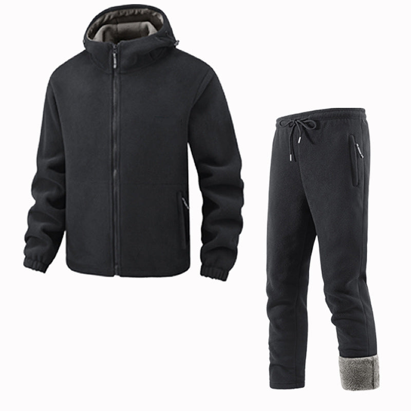 Ensemble veste et pantalon thermiques décontractés unisexe