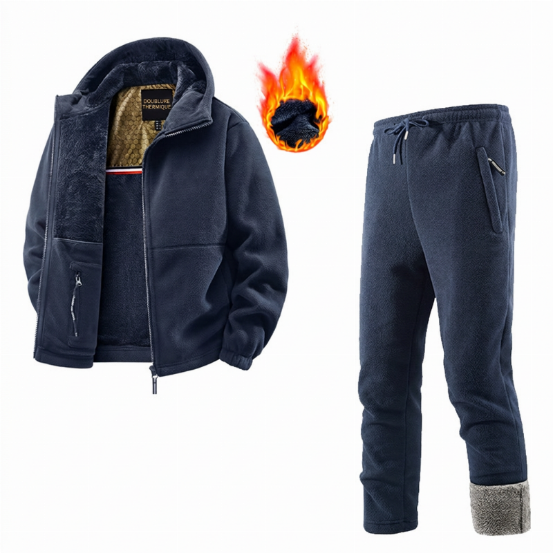 Ensemble veste et pantalon thermiques décontractés unisexe