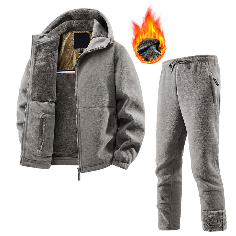 Ensemble veste et pantalon thermiques décontractés unisexe