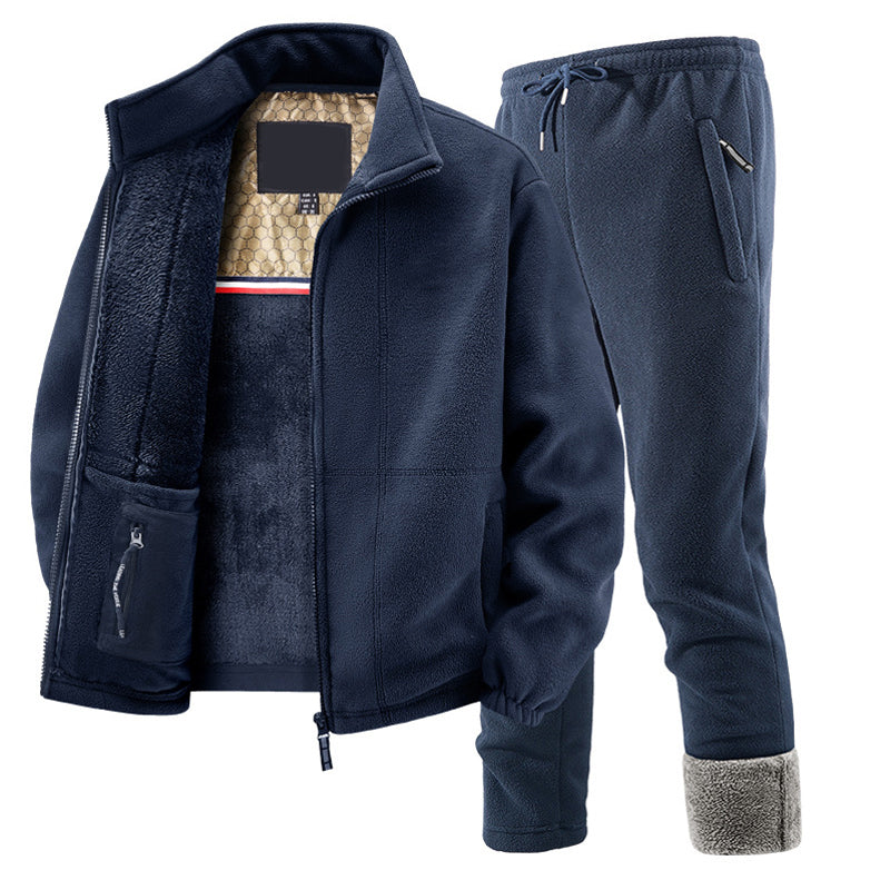 Ensemble veste et pantalon thermiques décontractés unisexe