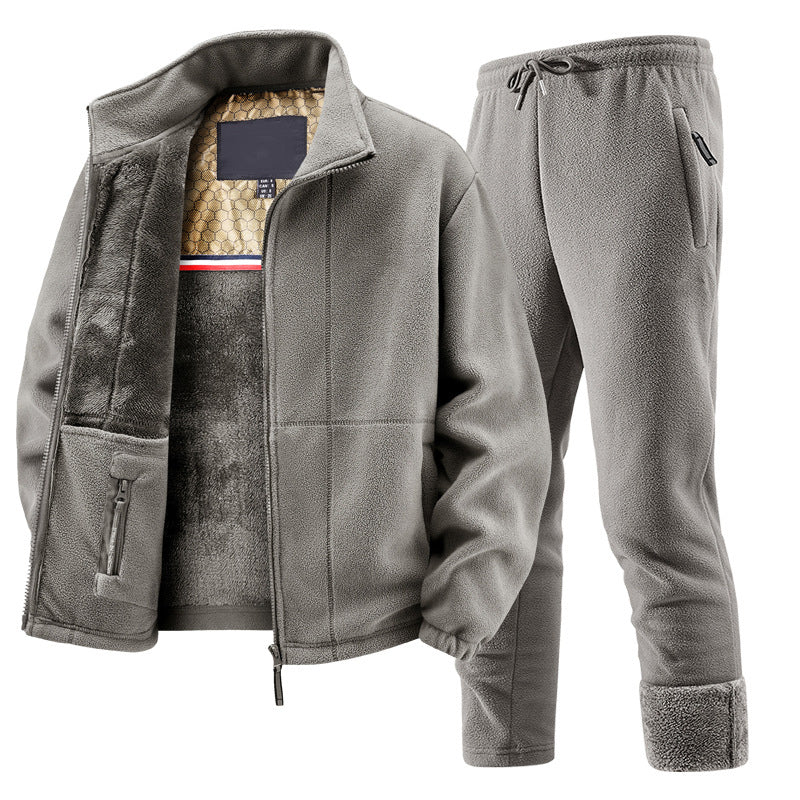 Ensemble veste et pantalon thermiques décontractés unisexe