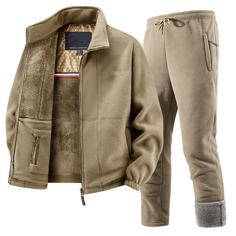 Ensemble veste et pantalon thermiques décontractés unisexe