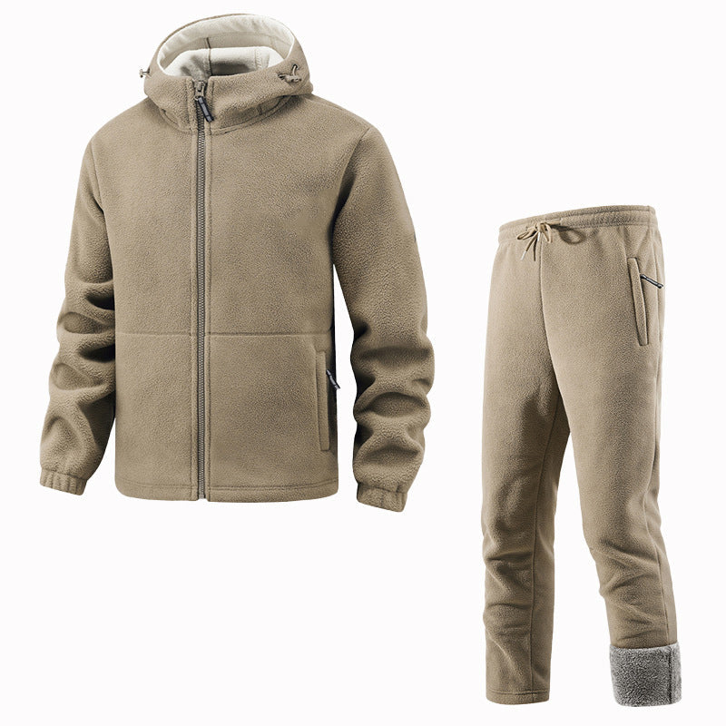 Ensemble veste et pantalon thermiques décontractés unisexe