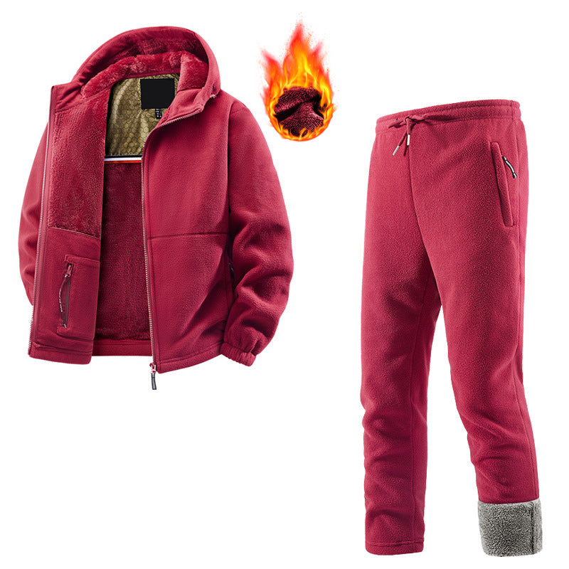 Ensemble veste et pantalon thermiques décontractés unisexe