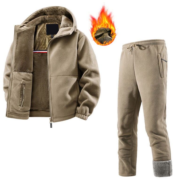 Ensemble veste et pantalon thermiques décontractés unisexe