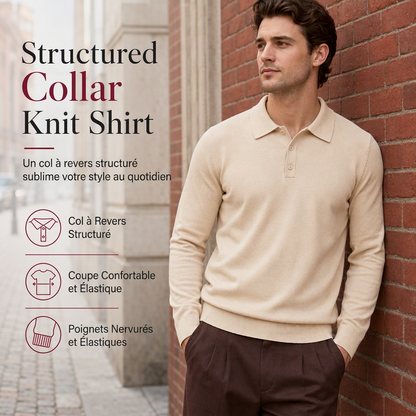 Pull-over en maille à manches longues et couleur unie pour homme