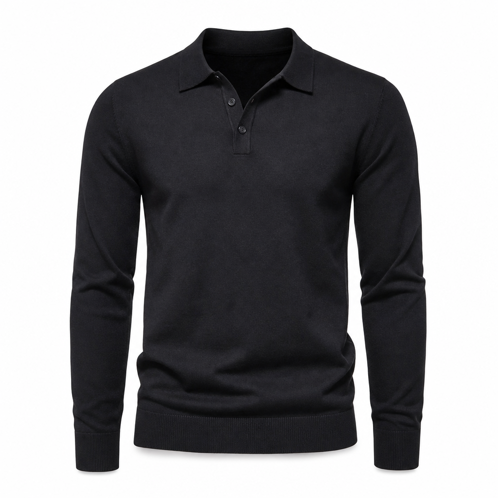 Pull-over en maille à manches longues et couleur unie pour homme