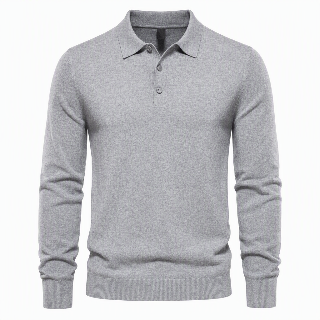 Pull-over en maille à manches longues et couleur unie pour homme
